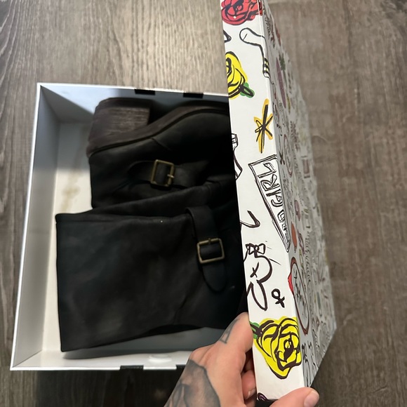 Jeffrey Campbell Wishlist Black Knee High Leather Boots - Picture 5 of 5